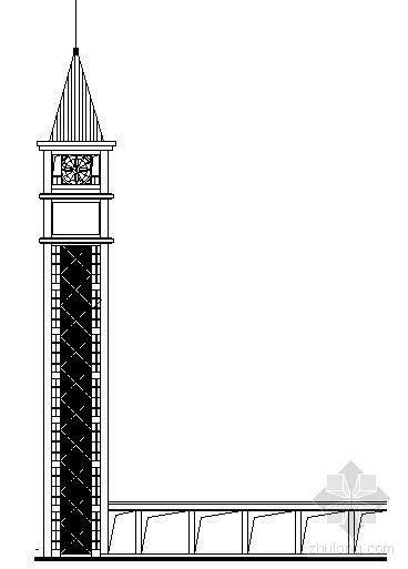 观景塔建筑施工图资料下载-欧式园林观景塔建筑方案图