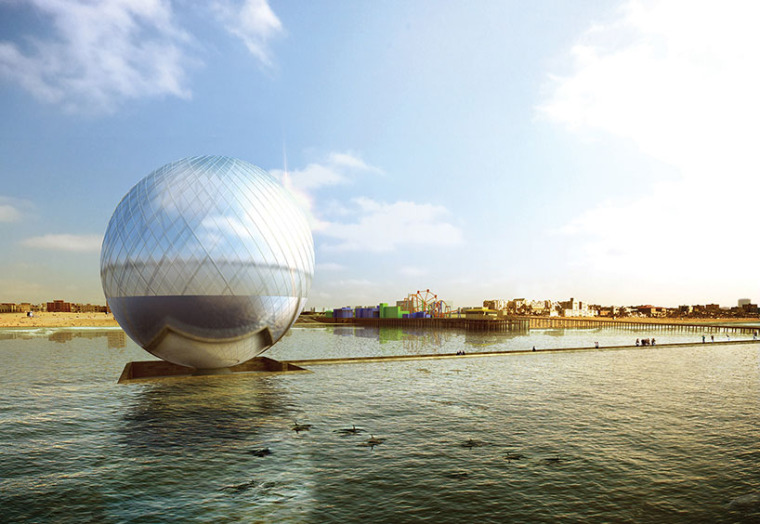 太阳能十项全能团队资料下载-梦幻的大玻璃球~太阳能海水淡化圆球