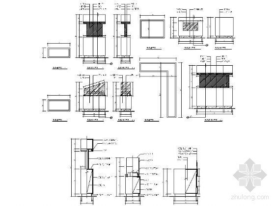 珠宝展示柜节点资料下载-售楼展示柜详图