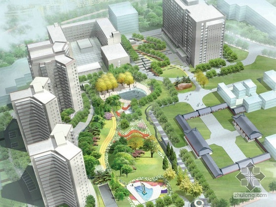 校园绿化设计案例分析资料下载-北京校园整体绿化规划设计