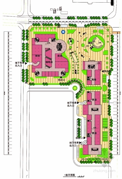 [浙江]现代风格地铁站片区规划及建筑设计方案文本-现代风格地铁站片区规划及建筑设计方案平面图