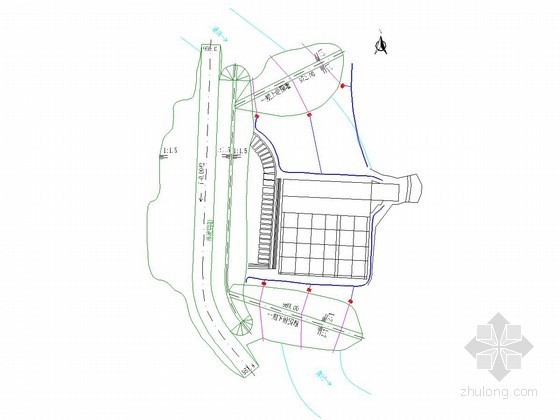 [甘肃]中型水库主体工程施工组织设计189页(2015年编制)-一期施工坑内排水示意图 