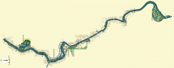 [唐山]城市环城水系河道两岸景观规划设计-总平面图 