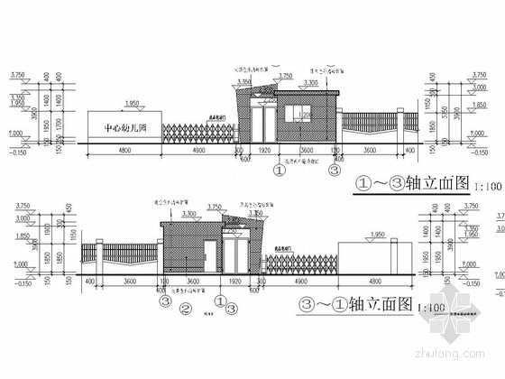 门卫亭施工图双层资料下载-幼儿园砌体结构门卫室结构施工图（含建筑图）