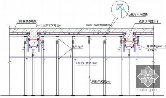 [福建]高层框剪结构住宅楼施工组织设计（鲁班奖）-梁板模板图