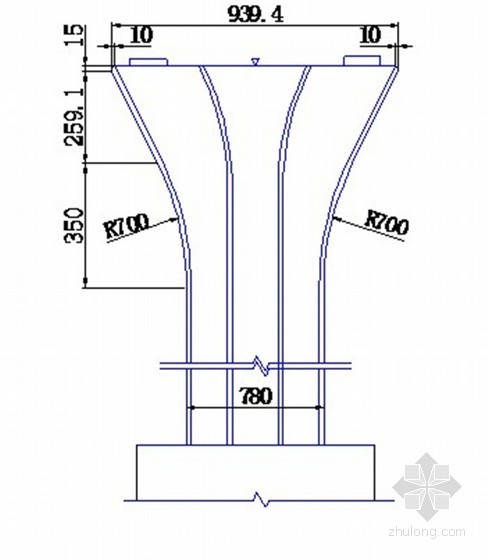 引桥下部结构花瓶式墩施工方案（大体积混凝土 钻孔桩承台）-典型引桥桥墩 