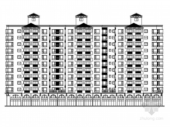 混合户型住宅设计资料下载-标准型及复式型混合高层住宅建筑施工图（含商业建筑）