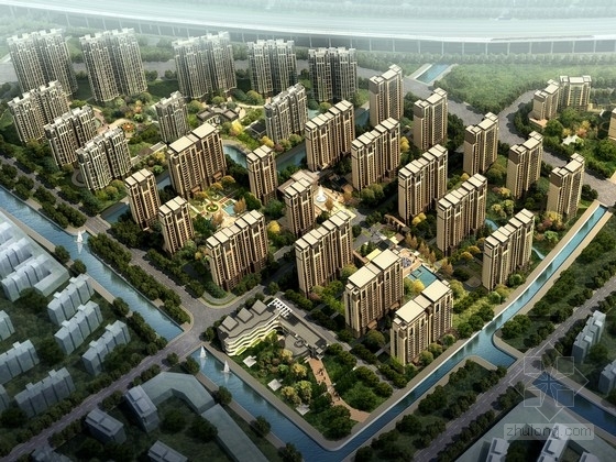 新古典售楼处立面资料下载-[上海]新古典风格高层住宅区规划设计方案文本（知名地产）