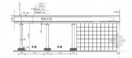 [辽宁]公路改扩建工程专项安全施工方案14篇（路基高墩 支架模板）-贝雷支架设计图 