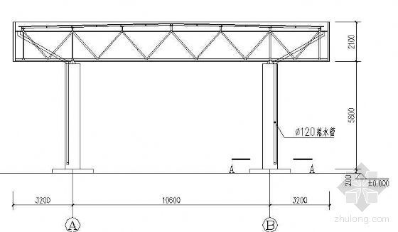 高度公路收费站电资料下载-公路收费站钢结构罩棚