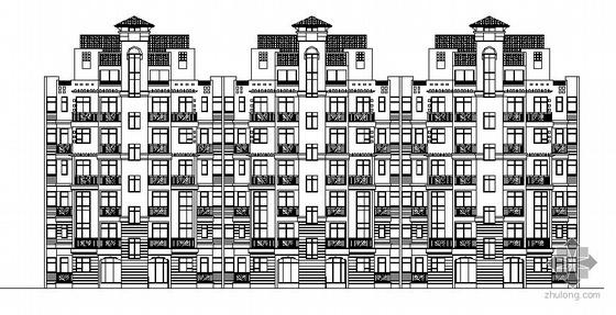 高层商住楼建筑方案图资料下载-某七层商住楼建筑方案图