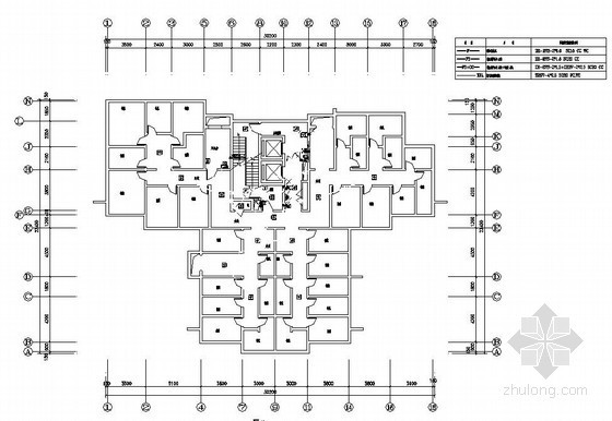 住宅楼核心筒平面图资料下载-某住宅楼消防报警平面图