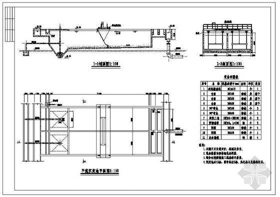平流沉淀池计算书资料下载-某污水厂平流沉淀池详图