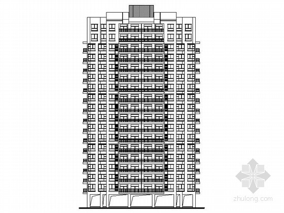 居住楼效果图资料下载-[四川]某住宅区十八层商住楼建筑方案图（含效果图）