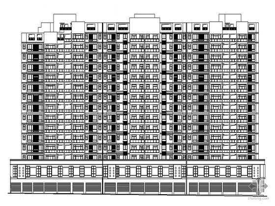河源市特殊教育学校资料下载-[河源市]某十五层商业住宅楼建筑施工图