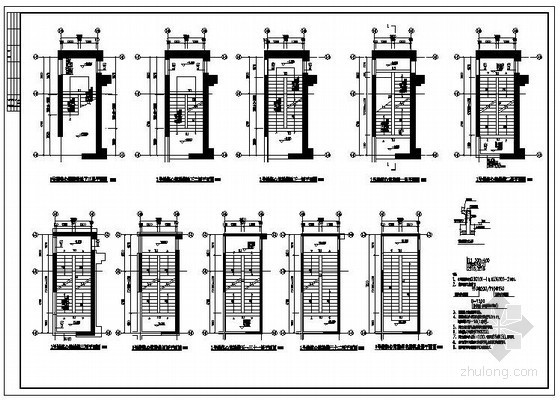 核心筒详图资料下载-核心筒楼梯结构详图