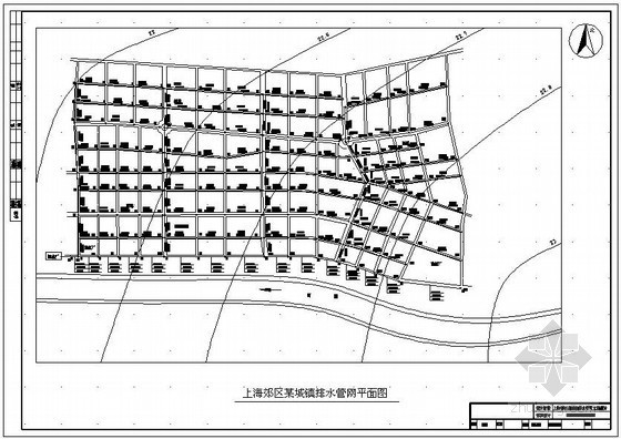建筑cad排水管图资料下载-[学士]上海某排水管网工程课程设计