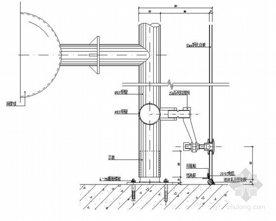 玻璃幕墙结构节点详图资料下载-某点式玻璃幕墙节点详图