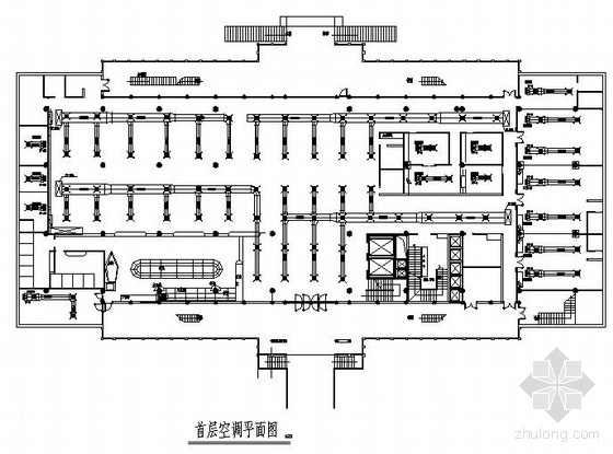 酒楼平面布置资料下载-某酒楼空调布置图