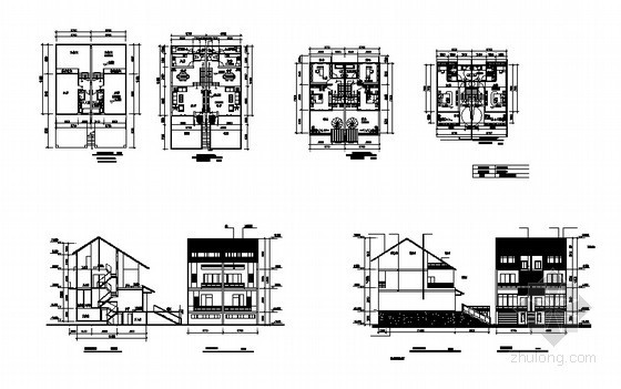 某townhouse住宅单体设计方案四-总图 