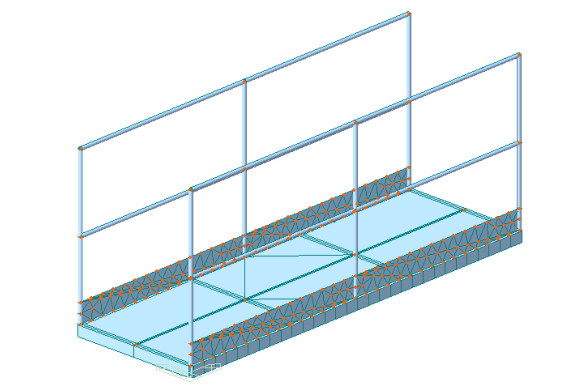 [苏州]体育中心游泳馆游泳馆屋盖钢结构吊装方案（166页）-05水平通道计算模型
