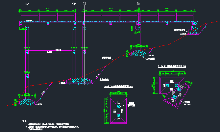 排渣率资料下载-排涝站竖井排架设计图