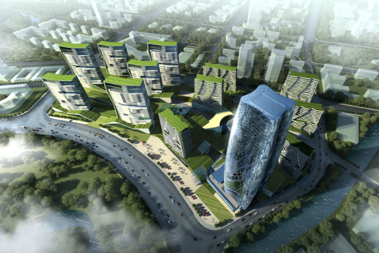 同济大学嘉定校区材料资料下载-[上海]绿地嘉定汽车城项目方案设计