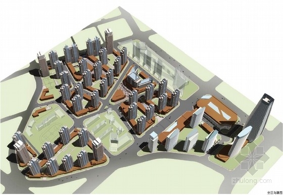 高密度综合体方案资料下载-[大连]现代风格高密度城市综合体建筑设计方案文本