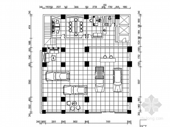 高层汽车4S店建筑施工图资料下载-[原创]现代简约汽车专卖店室内施工图（含效果图）
