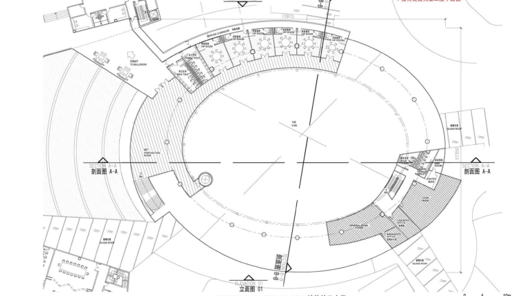 鄂尔多斯超五星级酒店概念设计（含实景图）-接待处大堂立面 图