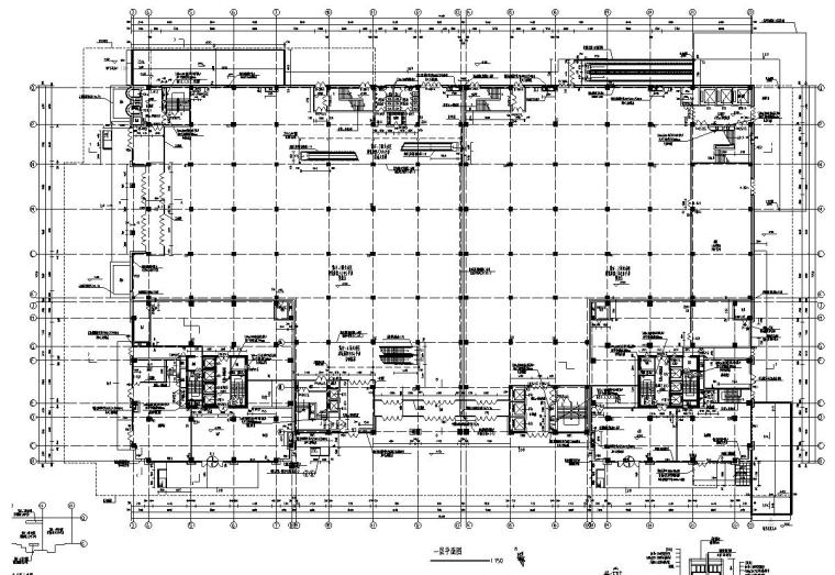 [北京]高层剪力墙结构物流办公中心建筑施工图（含全专业）-高层剪力墙结构物流办公中心建筑平面图