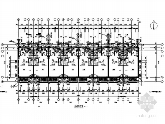 [合集]5套多层联排式别墅建筑施工图（超多合集）-5套多层联排式别墅建筑平面图