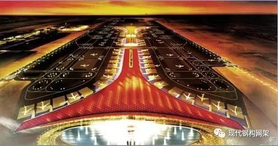 多曲面屋面资料下载-解析首都机场T3B航站楼大跨度双曲面钢网架施工与提升施工技术