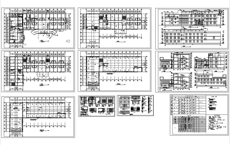 5套现代多层宾馆酒店建筑设计施工图CAD-多层宾馆建筑设计施工图