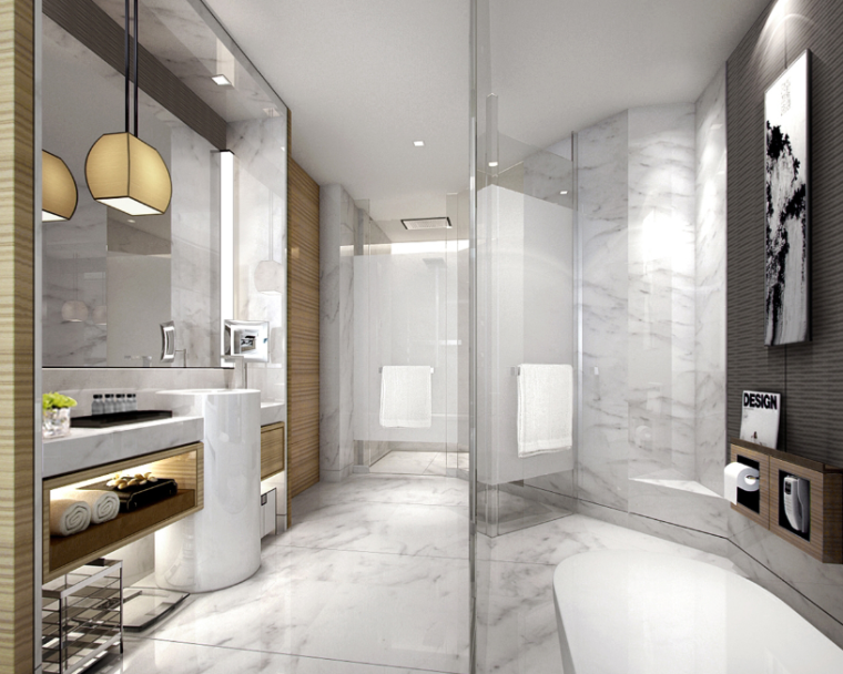 [福建]LEO-厦门朗豪酒店概念方案-浴室效果图