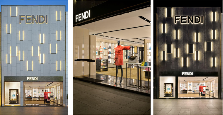 [澳门]意大利奢侈品牌FENDI-壹号湖畔精品店丨设计手册+施工图+家具图+摄影丨419M-店面效果图1