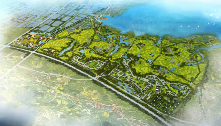 [湖北]武汉鲁能孝感美丽乡村策划定位及概念规划 A-4 开发2期鸟瞰图