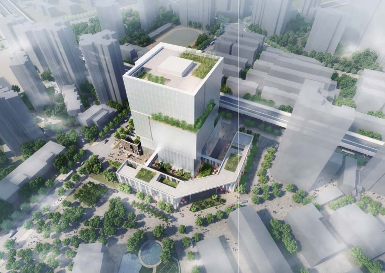 安道国际高层办公楼资料下载-[上海]世博园概念办公楼方案设计（国际知名事务所）