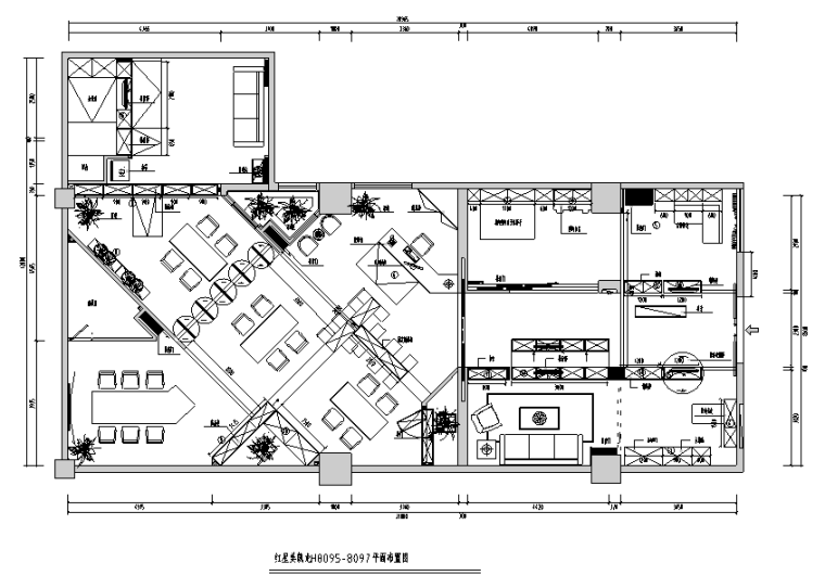 徽派景墙结构施工图资料下载-混搭风格译景复合办公空间设计施工图（附效果图）