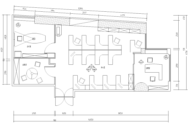 白色写字楼办公室设计资料下载-[广东]甲级写字楼办公室施工图