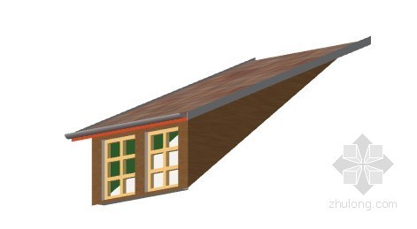 老虎窗建筑CAD资料下载-带篷老虎窗 ArchiCAD模型
