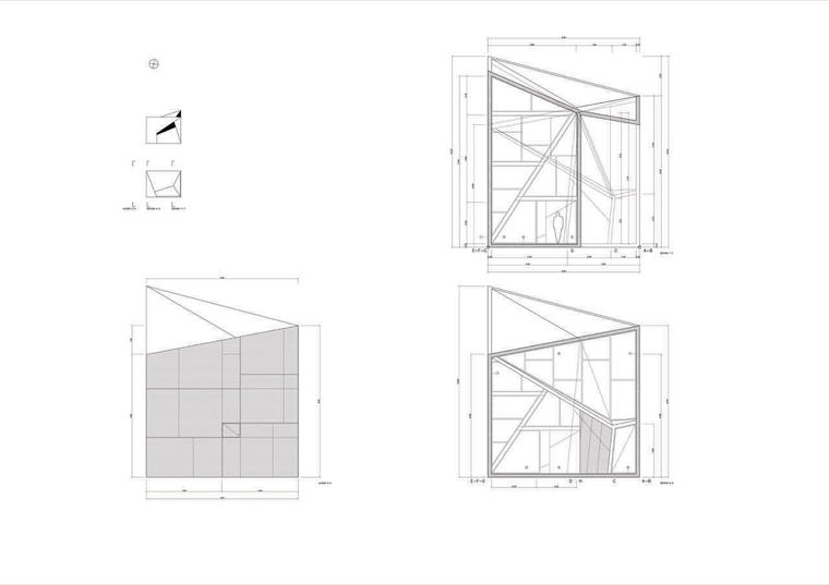 折叠！又一种非主流的空间构成手法，体块关系变化无穷~-折叠教堂：立面图