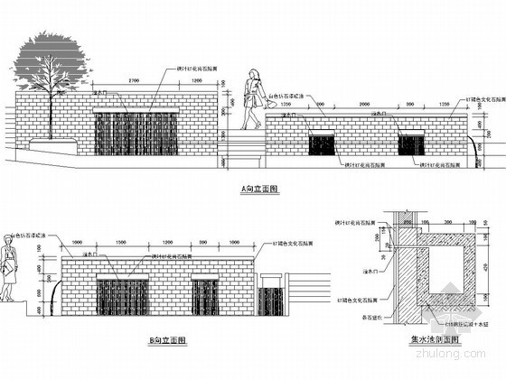 景墙流水施工图资料下载-水幕景墙设计施工详图9例