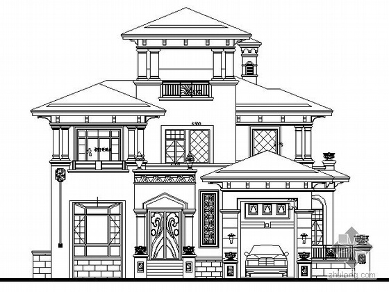 两层西班牙风格别墅资料下载-某西班牙风格二层别墅建筑施工图