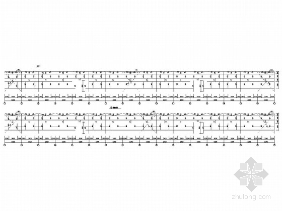 30m跨单层轻钢结构厂房结构施工图-线墙架布置图 