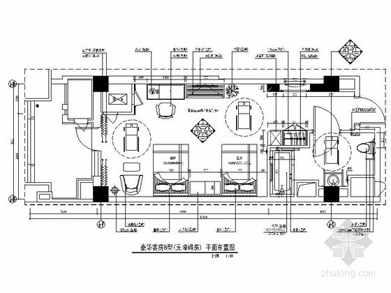 无障碍设计图例资料下载-[天津]某酒店豪华无障碍B型客房装修图
