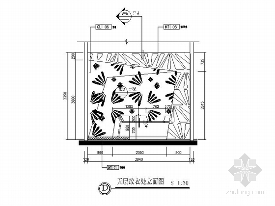 [山东]知名设计院现代风格商场百货空间室内CAD施工图（精品  ！）-知名设计院现代风格商场百货空间室内CAD施工图立面图