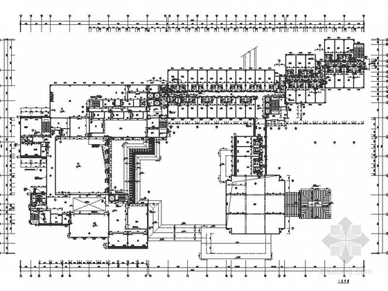 [江西]中式庭院6层宾馆建筑施工图-中式庭院6层宾馆建筑剖平面图