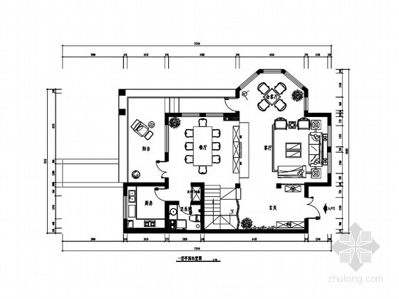 别墅三层中式方案图资料下载-[济南]新中式联排三层别墅装饰设计方案图