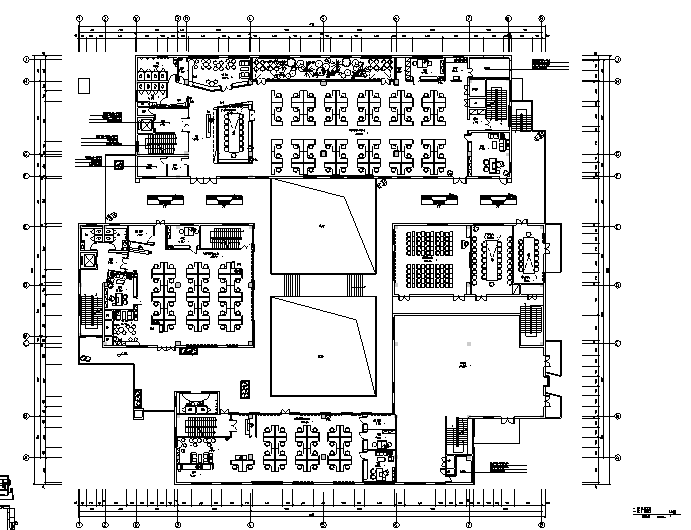 产业园施工平面布置图资料下载-[江苏]科教产业园办公空间设计施工图（附效果图）